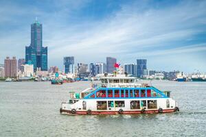 landscape of kaohsiung harbor in taiwan photo