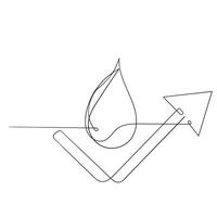 continuo línea dibujo agua resistencia ilustración vector