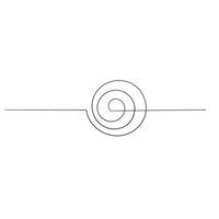 continuous line drawing circular shape vector