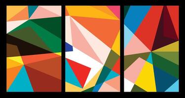 Vector colorful abstract geometric poster for Summer 2024