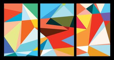 Vector colorful abstract geometric poster for Summer 2024