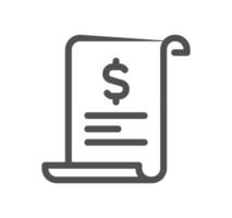 Invoice related icon outlne and linear vector. vector