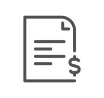 Invoice related icon outlne and linear vector. vector