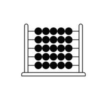 Abacus and horizontal abacus toy, wooden beads, baby learning numbers, toy for children education, abacus counting frame cartoon style flat vector illustration.