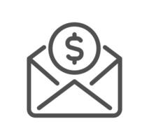 Invoice related icon outlne and linear vector. vector