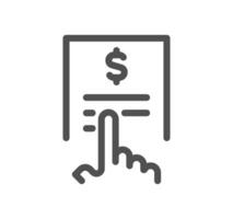Invoice related icon outlne and linear vector. vector