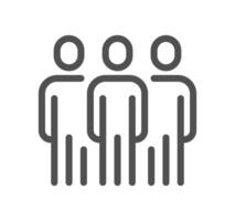 People related icon outline and linear vector. vector