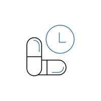 dose concept line icon. Simple element illustration. dose concept outline symbol design. vector