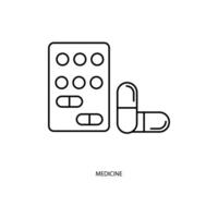 medicine concept line icon. Simple element illustration. medicine concept outline symbol design. vector