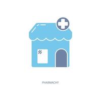 farmacia concepto línea icono. sencillo elemento ilustración. farmacia concepto contorno símbolo diseño. vector