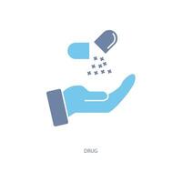 drug concept line icon. Simple element illustration. drug concept outline symbol design. vector