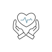 healthchare concept line icon. Simple element illustration. healthchare concept outline symbol design. vector