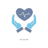 healthchare concept line icon. Simple element illustration. healthchare concept outline symbol design. vector