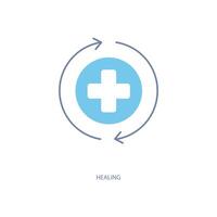 healing concept line icon. Simple element illustration. healing concept outline symbol design. vector