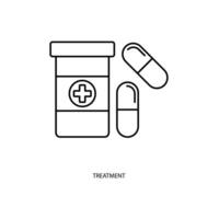 treatment concept line icon. Simple element illustration. treatment concept outline symbol design. vector