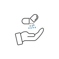 drug concept line icon. Simple element illustration. drug concept outline symbol design. vector