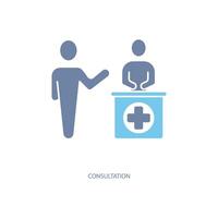 consultation concept line icon. Simple element illustration. consultation concept outline symbol design. vector