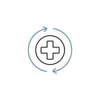 healing concept line icon. Simple element illustration. healing concept outline symbol design. vector