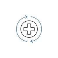 healing concept line icon. Simple element illustration. healing concept outline symbol design. vector