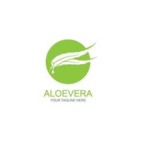 Aloe vera logo vector ilustration template