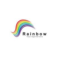 arco iris icono logo vector modelo ilustración diseño
