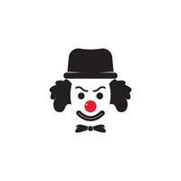 Clown character ilustration in flat design vector