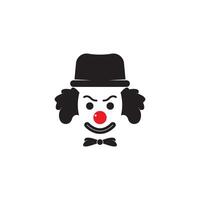 Clown character ilustration in flat design vector