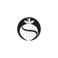 Strawberry logo template vector icon illustration design