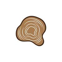 Wood sign icon, tree growth rings , logo icon design template. vector