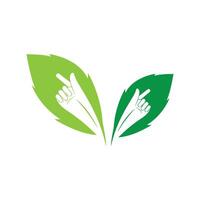 Leaf Care logo design vector. vector