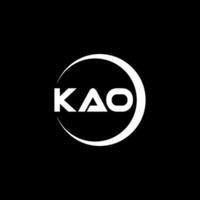 KAO Letter Logo Design, Inspiration for a Unique Identity. Modern Elegance and Creative Design. Watermark Your Success with the Striking this Logo. vector