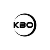 kbo letra logo diseño, inspiración para un único identidad. moderno elegancia y creativo diseño. filigrana tu éxito con el sorprendentes esta logo. vector