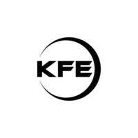 kfe letra logo diseño, inspiración para un único identidad. moderno elegancia y creativo diseño. filigrana tu éxito con el sorprendentes esta logo. vector