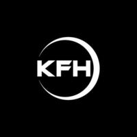 kfh letra logo diseño, inspiración para un único identidad. moderno elegancia y creativo diseño. filigrana tu éxito con el sorprendentes esta logo. vector