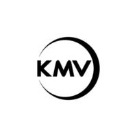 kmv letra logo diseño, inspiración para un único identidad. moderno elegancia y creativo diseño. filigrana tu éxito con el sorprendentes esta logo. vector