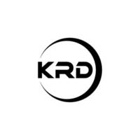 krd letra logo diseño, inspiración para un único identidad. moderno elegancia y creativo diseño. filigrana tu éxito con el sorprendentes esta logo. vector