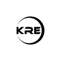 kre letra logo diseño, inspiración para un único identidad. moderno elegancia y creativo diseño. filigrana tu éxito con el sorprendentes esta logo. vector