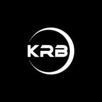 krb letra logo diseño, inspiración para un único identidad. moderno elegancia y creativo diseño. filigrana tu éxito con el sorprendentes esta logo. vector