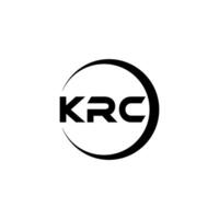 krc letra logo diseño, inspiración para un único identidad. moderno elegancia y creativo diseño. filigrana tu éxito con el sorprendentes esta logo. vector