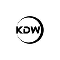 kdw letra logo diseño, inspiración para un único identidad. moderno elegancia y creativo diseño. filigrana tu éxito con el sorprendentes esta logo. vector