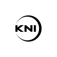 KNI Letter Logo Design, Inspiration for a Unique Identity. Modern Elegance and Creative Design. Watermark Your Success with the Striking this Logo. vector