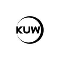 kuw letra logo diseño, inspiración para un único identidad. moderno elegancia y creativo diseño. filigrana tu éxito con el sorprendentes esta logo. vector