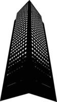 AI generated Silhouette skyscraper black color only vector