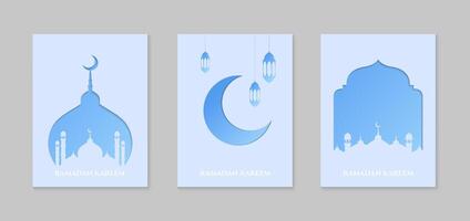 Ramadan Kareem. Islamic Ramadan greeting card template. Poster, background design. Vector illustration