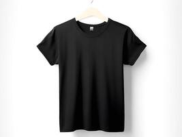 AI generated Free photo blank black tshirt hanger isolated