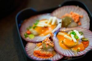 Scallops with Spicy Cheese Sauce.Premium Japanese Buffet photo