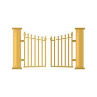 dorado icono de puerta clipart avatar logotipo aislado vector ilustración