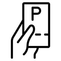 parking ticket line icon vector