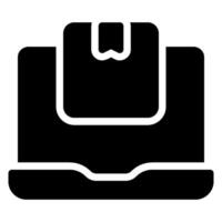 online order glyph icon vector