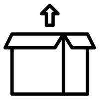 open box line icon vector